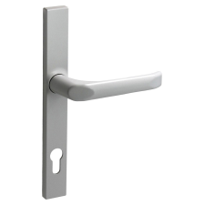  Felix szögletes Biztonsági Bejárati ajtókilincs 9006 Fehér alumínium 90mm PZ zár és alkatrészei