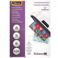 FELLOWES A4 80 mikron, 25 db/csomag fényes lamináló fólia (FELLOWES_IFW53962) lamináló fólia