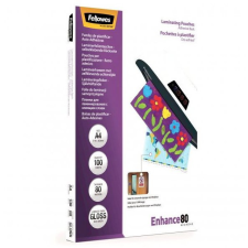 FELLOWES A4/80 mikron, fényes, öntapadós - 100 darabos csomag lamináló fólia