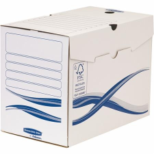 FELLOWES Archiválódoboz, A4, 200 mm, FELLOWES "Bankers Box Basic", kék-fehér irattartó