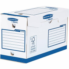 FELLOWES Archiválódoboz, extra erős, A4+, 150 mm, FELLOWES "Bankers Box Basic", kék- fehér irattartó