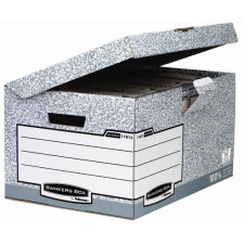 FELLOWES Csapófedeles archiváló konténer, "BANKERS BOX® SYSTEM by ®", szürke irattartó