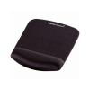 FELLOWES Egérpad csuklótámasszal, habtöltésű, Fellowes® PlushTouch, fekete