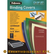 FELLOWES Hátlap, A4, 250 g, matt, FELLOWES &quot;Delta&quot;, fekete, 25 db spirálozó gép