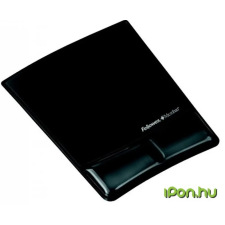 FELLOWES Health-V Crystal egéralátét csuklótámasszal fekete egérpad