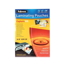 FELLOWES Lamináló fólia, A3, 125 mikron, fényes, FELLOWES, 25 db/csomag lamináló fólia