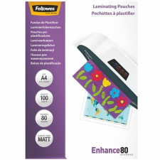 FELLOWES lamináló fólia A4 80 micron 100 ív/csomag matt 54521 lamináló fólia
