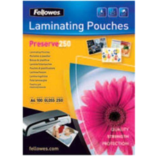 FELLOWES laminálógéphez fényes meleglamináló fólia 250 mikron, A4 (IFW54018) (IFW54018) lamináló fólia