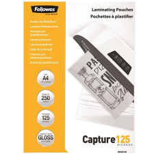 FELLOWES Meleglamináló fólia, 125 mikron, A4, fényes, 250 db, FELLOWES lamináló fólia
