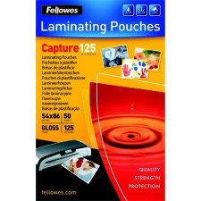 FELLOWES Meleglamináló fólia, 54x86 mm, 125 mikron fényes, 50 db (5396602) (fe5396602) lamináló fólia