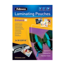 FELLOWES Meleglamináló fólia, 80 mikron, A4, fényes lamináló gép
