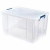 FELLOWES Műanyag tároló doboz, átlátszó, 85 liter, FELLOWES,  ProStore™