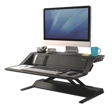 FELLOWES Ülő/álló munkaállomás, FELLOWES, "Lotus™ DX", fekete monitor kellék