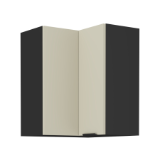  Felső sarokszekrény kasmír/fekete, ARAKA 60x60 GN-72 2F bútor