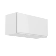 Felsőszekrény, fehér/fehér extra magasfényű, AURORA G80K bútor