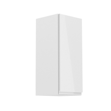  Felsőszekrény, fehér/fehér extra magasfényű, jobbos, AURORA G30 bútor