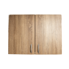 Felsőszekrény fehér korpusz sötét tölgy fronttal 80 cm x 30 cm bútor