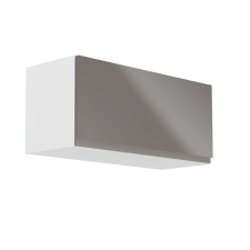  Felsőszekrény, fehér/szürke extra magasfényű, AURORA G80K bútor