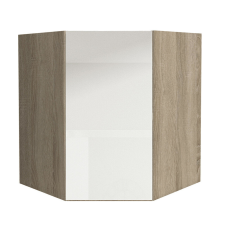  Felsőszekrény, sarok, fehér magas fényű HG, LINE bútor