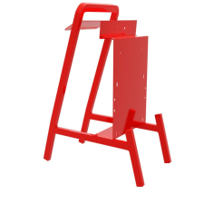  Felvonulási szekrény állvány, piros RAL 3002, álló formátumú party kellék