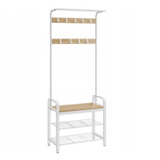 Fém előszobai fal PURE 183 cm, krém/tölgy sonoma bútor