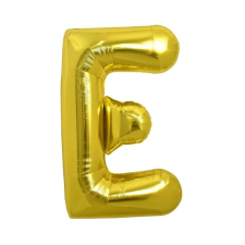 Fém fólia lufi S DEPOT®, E betű, arany, 40 cm party kellék
