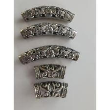  Fém hajgyűrű - hajékszer 5 db medál