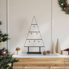  Fém karácsonyfa állvánnyal Fekete 60 cm Acél műfenyő