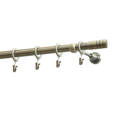 Fém karnis garnitúra Zylinder 19mm réz antik 200cm karnis, függönyrúd