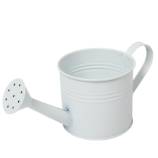  Fém locsolókanna matt fehér D10cm M11,5cm dekorációs kellék