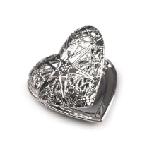  Fém medál szíves fotó medállal, 26 x 26 mm Platina medál