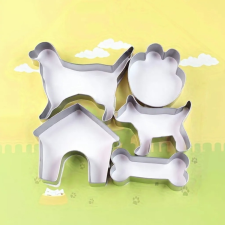  Fém sütemény kiszúró szett- 5db-os (kutyás) sütés és főzés