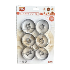  Fém sütemény, linzer kiszúró 6 db-Karácsonyi téma sütés és főzés