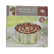  Fém tortaforma,mousse forma-4 részes 10cm magas sütés és főzés