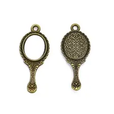 Fém tükör, mérete: 33x14 mm dekorációs kellék