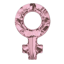 Female Symbol Pendant - Swarovski medál - Antique Pink - 18 mm nyaklánc