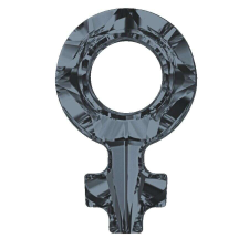  Female Symbol Pendant - Swarovski medál - Silver Night- 30 mm medál