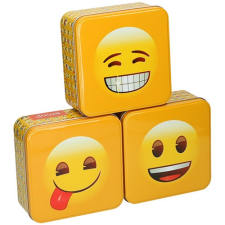 Fémdoboz 15,5x15,5x6,2cm Smilie papírárú, csomagoló és tárolóeszköz
