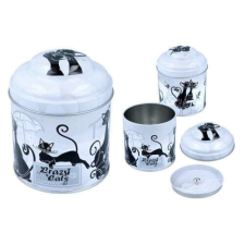  Fémdoboz 9x11cm, fekete macskák papírárú, csomagoló és tárolóeszköz