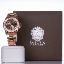  Fémötvözetű Óra Fehér Emporia® Kristállyal, EWFWATCH25 karóra
