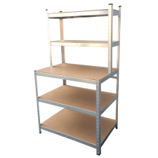  FÉMPOLC MUNKAPADDAL 5 MDF POLCCAL 156X90X30/60CM,HOR/TB.200KG(318854) bútor