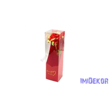  Fémrózsa szál díszdobozban 24,5cm dekorációs kellék