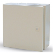  Fémszekrény 400x400x200 Skybox MB-4040D200-SDL szerelőlappal SKY132 villanyszerelés