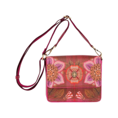  Fenna crossbody táska, Piros, 19x6x16 cm, Flores Felices kollekció