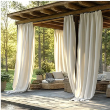  Fényáteresztő függöny fehér 2 db 132x215 QB1096473-f132215 lakástextília