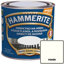 FÉNYES FEHÉR - HAMMERITE FÉMFESTÉK- KÖZVETLENÜL A ROZSDÁRA - 0,75L zománcfesték