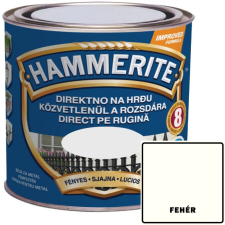  FÉNYES FEHÉR - HAMMERITE FÉMFESTÉK- KÖZVETLENÜL A ROZSDÁRA - 0,75L zománcfesték