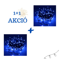 Fényfüzér 180led kék 8m KE21-1032 1+1 karácsonyfa izzósor