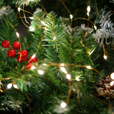  Fényfüzér, melegfehér, 100 microLED, 10 m karácsonyfa izzósor