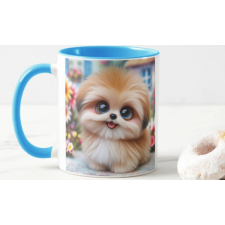  Fényképes Bögre - Színesbelsős - Kék - 3dl egyedi ajándék